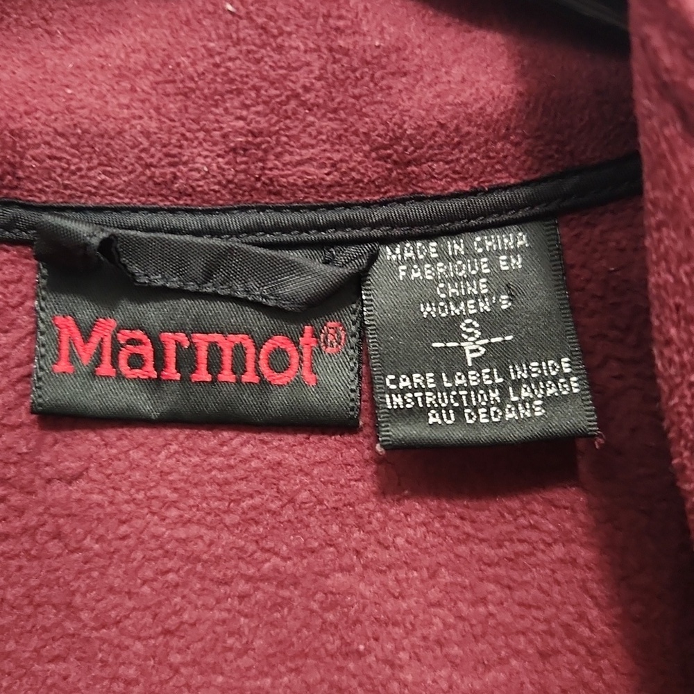 Marmot Women's Zip Front Fleece Maroon Jacket Size Small - Picture 3 of 8